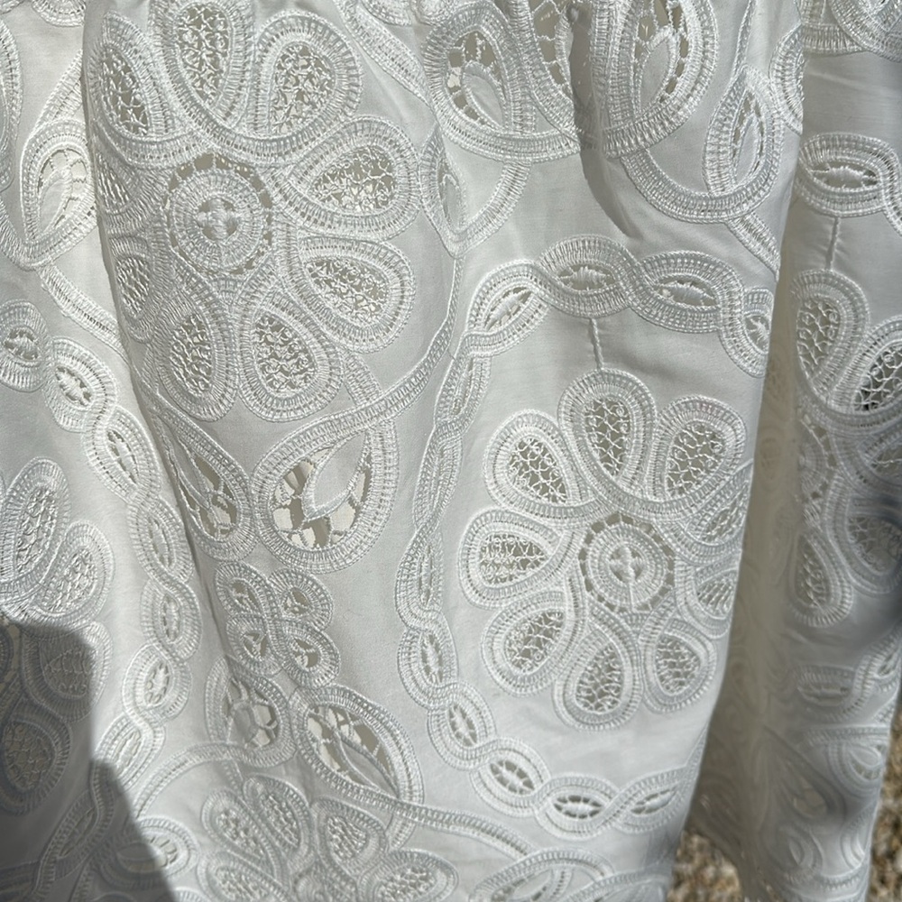 STUNNING Sezane dress 8 white lace wedding bridal shower rehearsal influencer - Picture 15 of 15